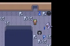 Catching Aerodactyl on the first floor of the Sky Pillar.