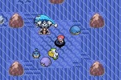 Battling Akari on Route 134.